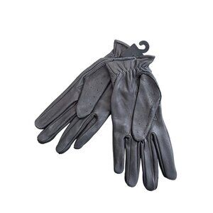 Hand Armour Deerskin Leather Unlined Gloves Venting Holes Velcro Large Black NEW